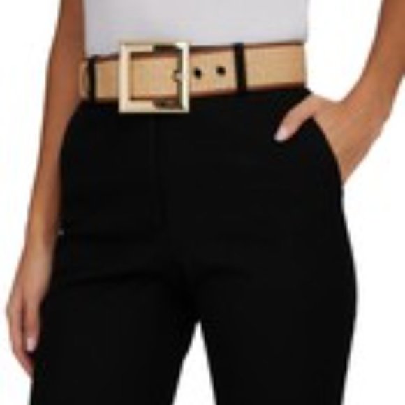 Max Mara Diretta Raffia & Leather Belt - Picture 9 of 9